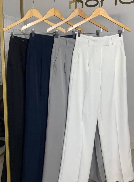 calça pantalona alfaiataria pregas classic