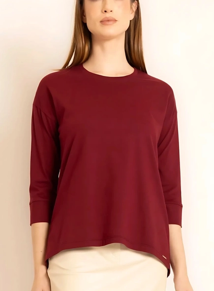 blusa manga 3/4 borda barroca