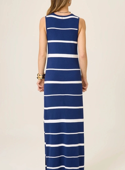 vestido dudalina tricot listrado lina