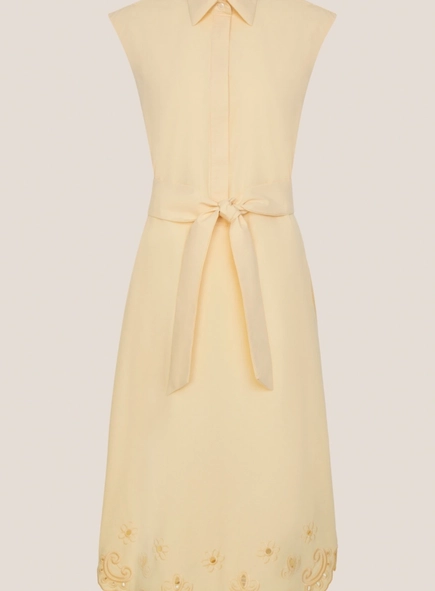 vestido chemise dudalina bordado barra