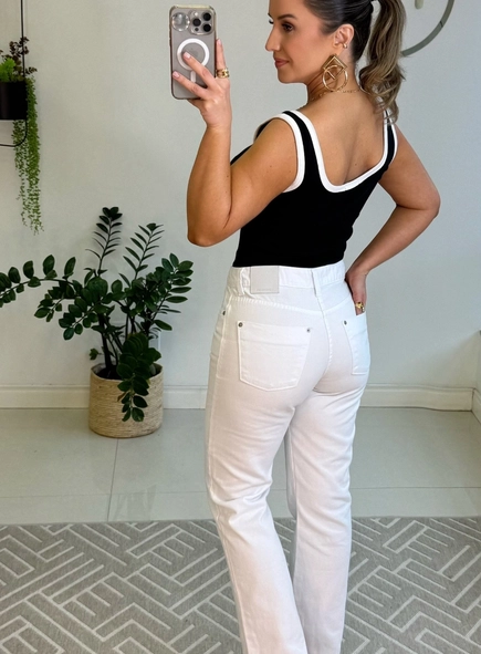 calça sarja isis new reta dudalina