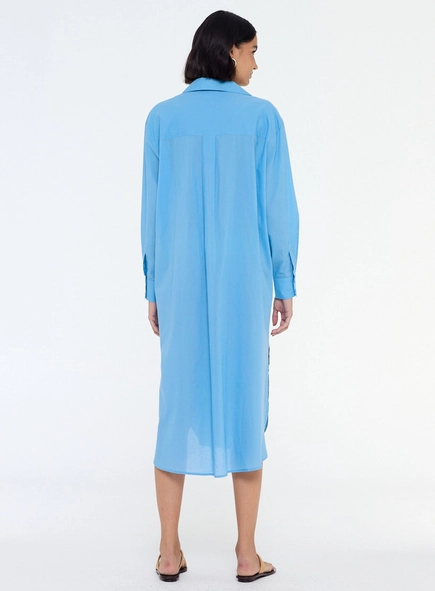 vestido chemise algodao animale jeans