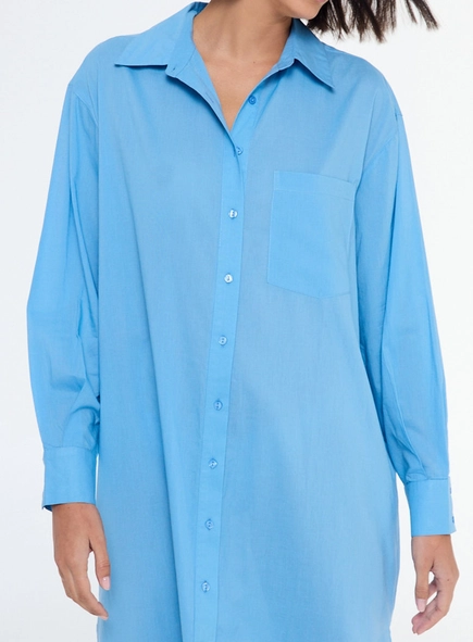 vestido chemise algodao animale jeans