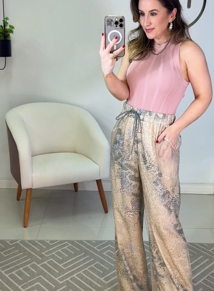 regata tricot cropped rib larga animale jeans