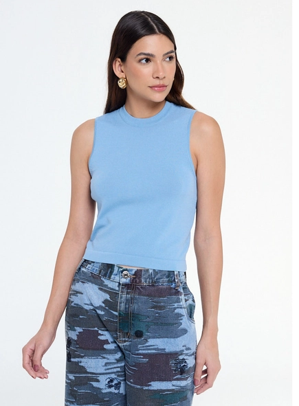regata tricot basica animale jeans