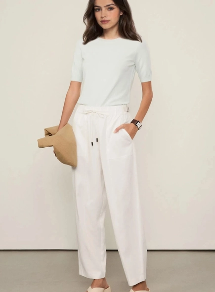 blusa tricot decote redondo animale jeans