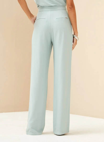 calça wide leg linho forum raquel premium