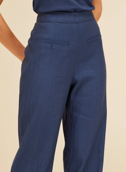 calça wide leg linho forum via venus premium