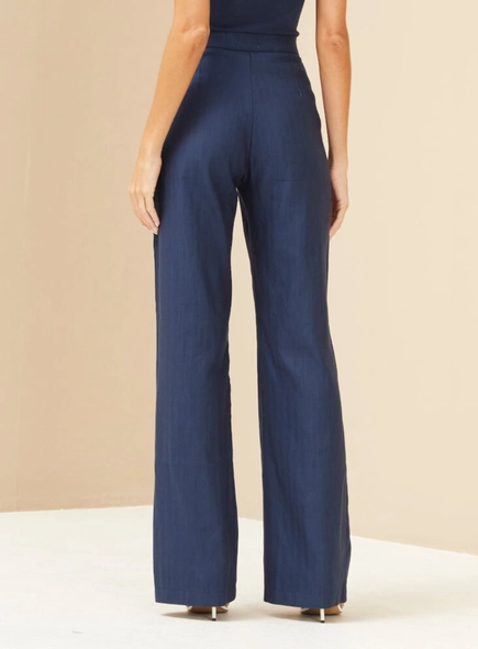 calça wide leg linho forum via venus premium
