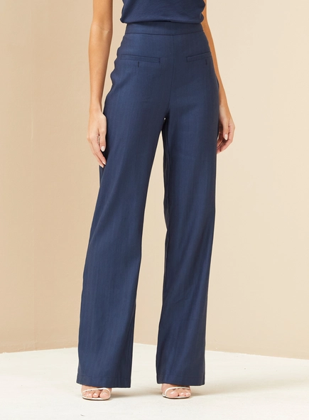 calça wide leg linho forum via venus premium
