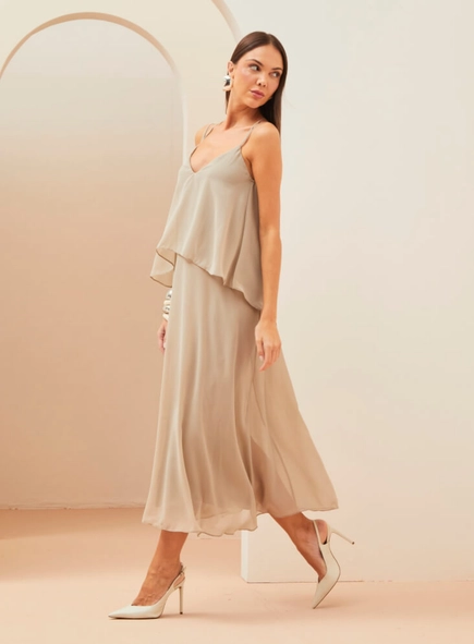vestido midi forum light silky