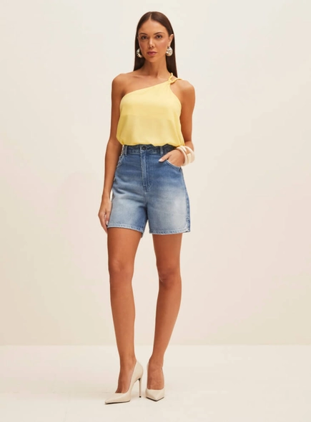 blusa forum um ombro viscose gretha premium