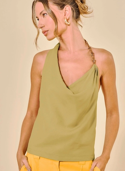 blusa linho frente única open