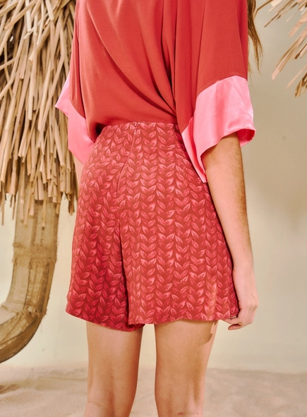 short estampado open lenço