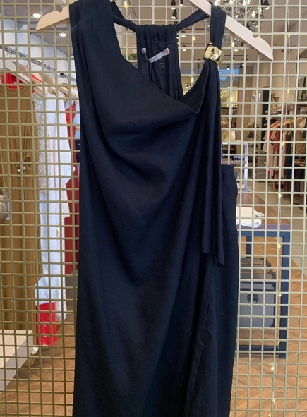 vestido curto linho open