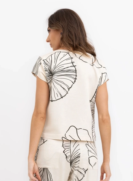 blusa folhas borda barroca