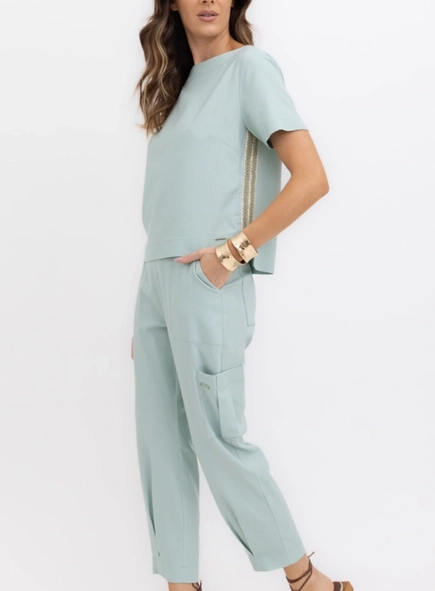 blusa washed linen borda barroca