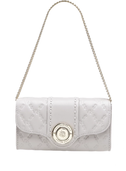 bolsa lock clutch couro victor hugo