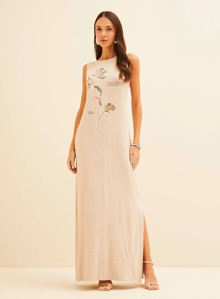 vestido midi forum viscolinho botanical