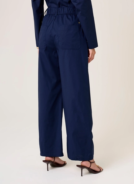 calça reta dudalina lisa elástico cós