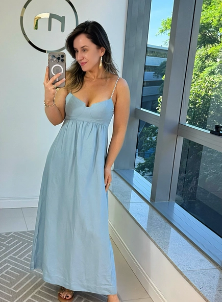 vestido midi animale meia taça