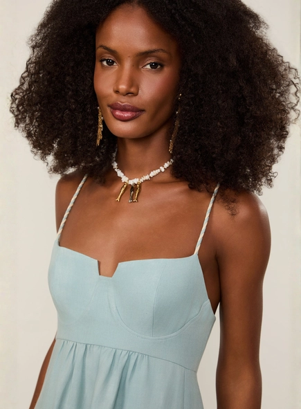 vestido midi animale meia taça