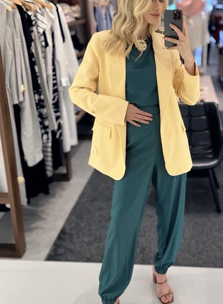 blazer alongado manga longa optimus