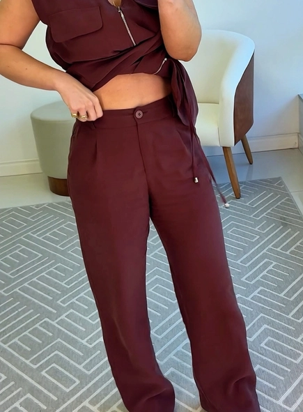 conjunto alfaiataria calça e colete audrey
