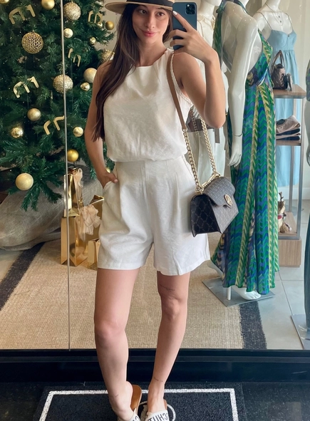 conjunto short e blusa trança viscolinho