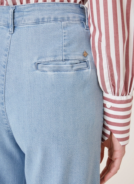 calça jeans renata wide alfa dudalina