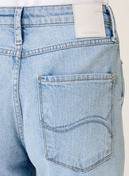 calça jeans melissa wide leg dudalina