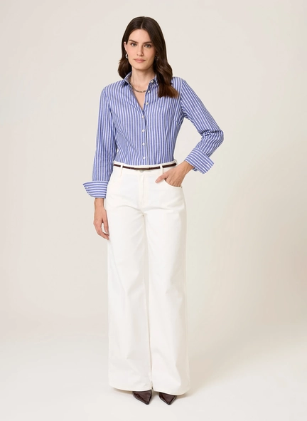 camisa ml slim ft listrado manuela dudalina