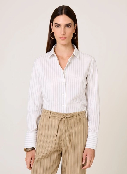 camisa ml slim ft listrado edna dudalina