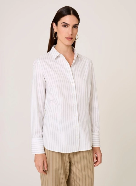 camisa ml slim ft listrado edna dudalina
