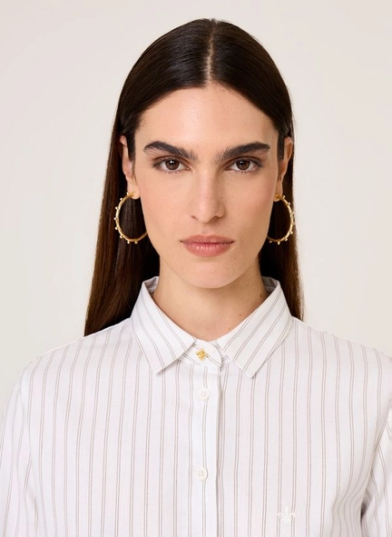 camisa ml slim ft listrado edna dudalina