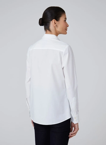camisa ml fem regular tricoline liso dudalina