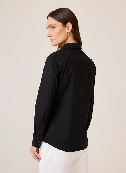 camisa ml fem regular tricoline liso dudalina