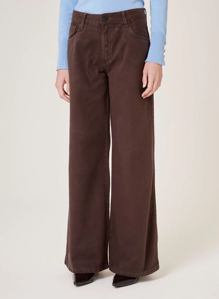 calça sarja melissa wide dudalina