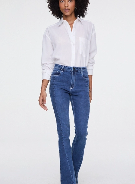 calça jeans animale boot basic midi fenda