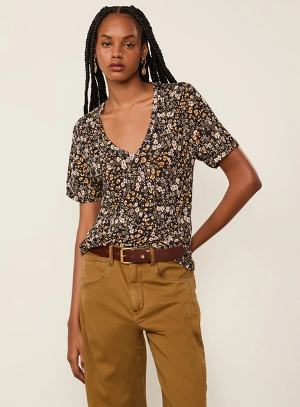 camiseta animale decote v liberty