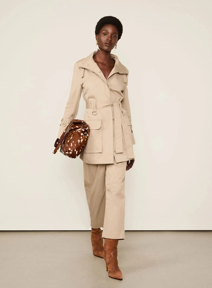 casaco trench coat utilitario animale