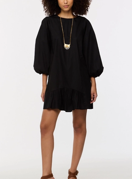 vestido curto animale cava quadrada
