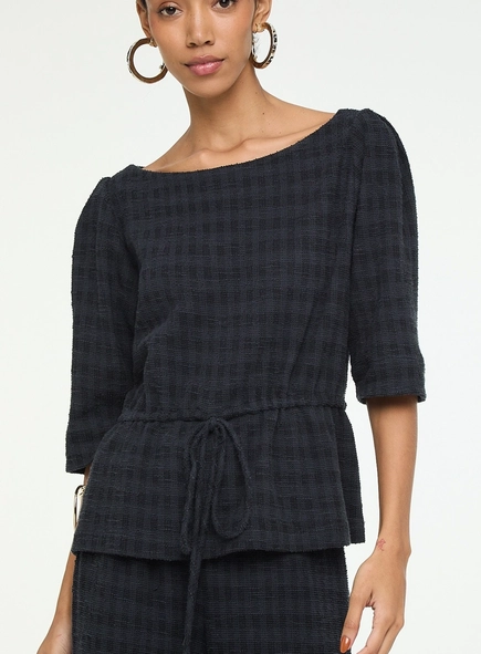 blusa animale amarração textura
