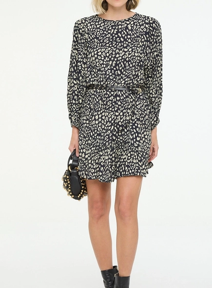 vestido curto animale onça abby