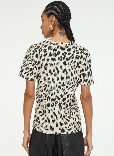 camiseta animale decote v onça abby