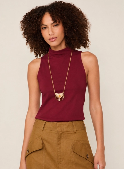 blusa regata gola alta animale