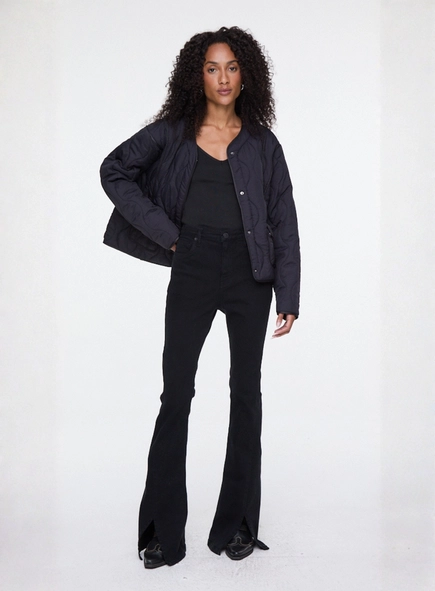calça sarja boot basic high fenda animale jeans
