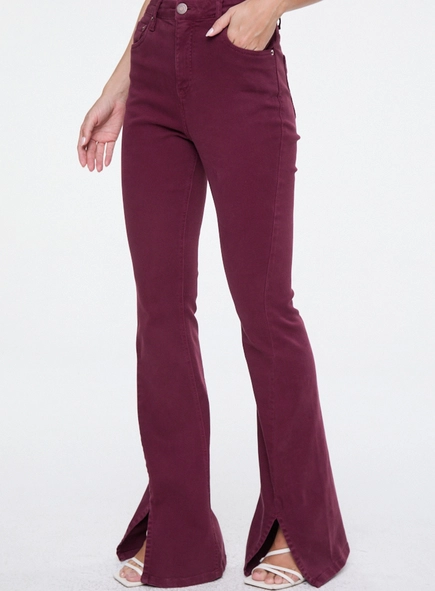 calça sarja boot basic high fenda animale jeans