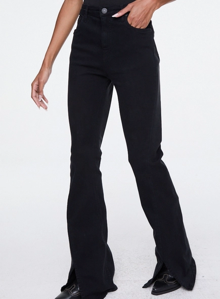 calça sarja boot basic high fenda animale jeans