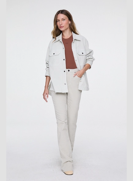 camisa sarja basic veludo animale jeans